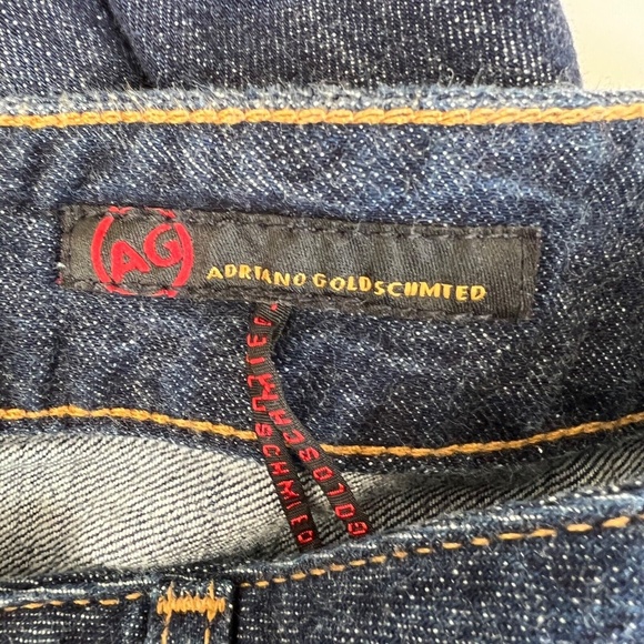 AG Adriano Goldschmied The Mona Wide Leg Jeans Size 30 Med Dark Wash 8 1/2" Rise - Picture 9 of 10